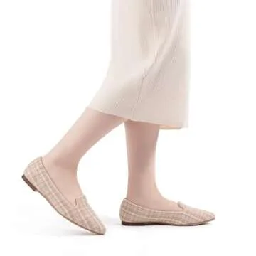 MUSSHOE Women Flats Comfortable Pointed Toe Shoes