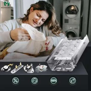 【UPGRADED】279838 Dryer Heating Element for Whirlpool Kenmore Maytag Amana Roper, Dryer Heating Element Parts Include Dryer Thermostat Thermal Fuse, Replaces 2406026 3403585 w10724237