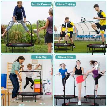 Explore RAVS Mini Trampoline for Kids Adults - 40"/48" Fitness!