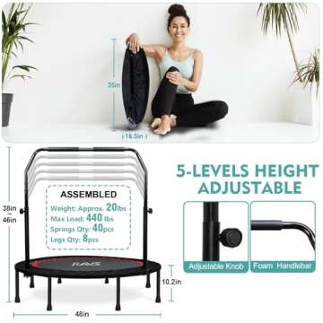Explore RAVS Mini Trampoline for Kids Adults - 40"/48" Fitness!