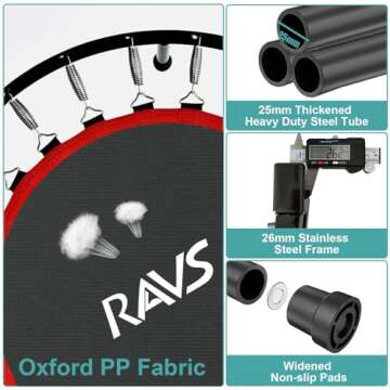 Explore RAVS Mini Trampoline for Kids Adults - 40"/48" Fitness!