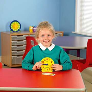 Learning Resources Big Time Student Clock, Teaching & Demonstration Clock, Develops Time and Early M...