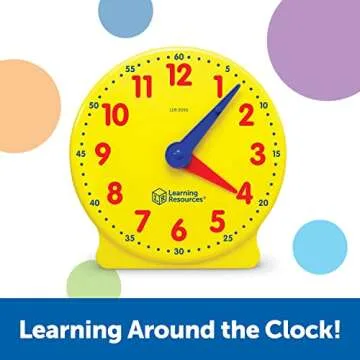 Learning Resources Big Time Student Clock, Teaching & Demonstration Clock, Develops Time and Early Math Skills, Ages 5+, Clock for Learning, 12 Hour,Back to School Gifts