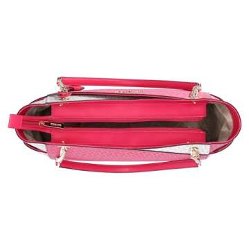 Michael Kors Jet Set Large Chain Tote Handbag, Electric Pink Multi