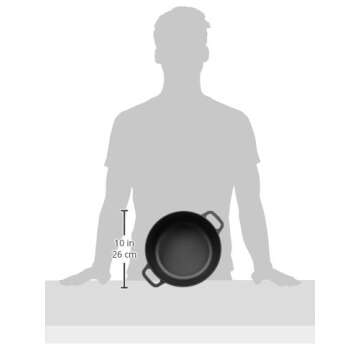 Amazon Basics Round Pre-Seasoned Cast Iron Dutch Oven with Dual Handles, 5-Quart, Black