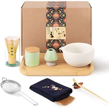 Artcome Japanese Matcha Tea Set - 10-Piece Matcha Ceremony Kit