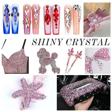 Light Pink Glass Flatback Rhinestones for Art & Crafts