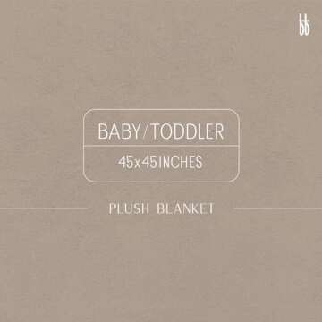 forever french Baby Plush Blanket | for Infant Toddler and Newborn | Receiving Blanket | 100% Microfiber Feather Yarn | Soft Warm Cozy for Crib Stroller & Travel | 45"x45" (Ying Yang)