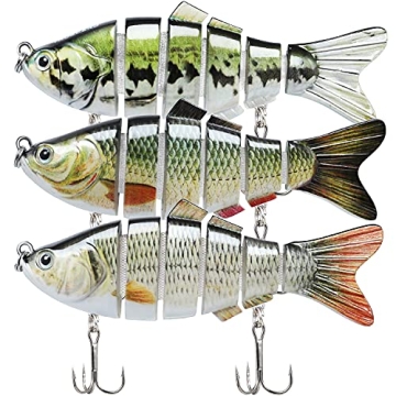 TRUSCEND Fishing Lures - Segmented Multi-Jointed Swim Baits for All Waters