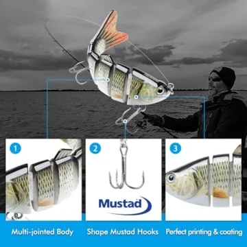 TRUSCEND Fishing Lures for Bass & Trout - Multi-Jointed Swimbaits