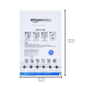 Space-Saving Vacuum Compression Bags with Hand Pump, 5-Pack