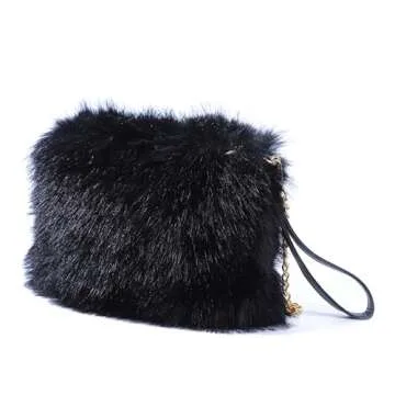 Stylish ZOSCGJMY Evening Faux Fur Handbags for Women