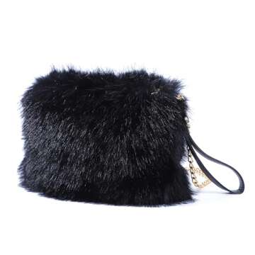 Stylish ZOSCGJMY Evening Faux Fur Handbags for Women