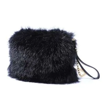 Stylish ZOSCGJMY Evening Faux Fur Handbags for Women