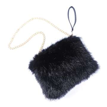 Stylish ZOSCGJMY Evening Faux Fur Handbags for Women