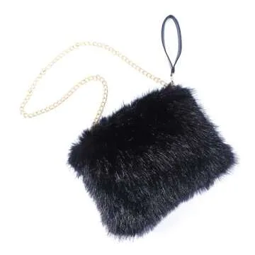 Stylish ZOSCGJMY Evening Faux Fur Handbags for Women