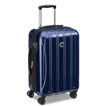 DELSEY Paris Helium Aero Hardside Expandable Luggage with Spinner Wheels, Blue Cobalt, Carry-On 21 Inch