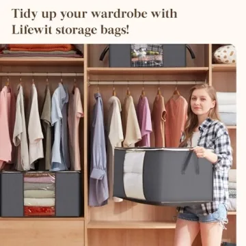 Lifewit Large Capacity Clothes Storage Bag Organizer
