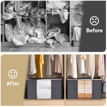 Lifewit Large Capacity Clothes Storage Bag Organizer