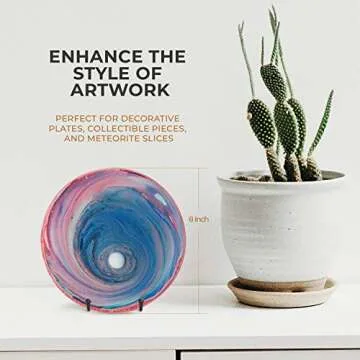 TR-LIFE Plate Stands for Display - 3 Inch Plate Holder Display Stand + Metal Frame Holder Stand for Picture, Decorative Plate, Book, Photo Easel (2 Pack)