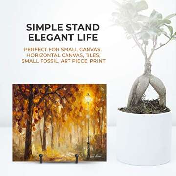 TR-LIFE Plate Stands for Display - 3 Inch Plate Holder Display Stand + Metal Frame Holder Stand for Picture, Decorative Plate, Book, Photo Easel (2 Pack)