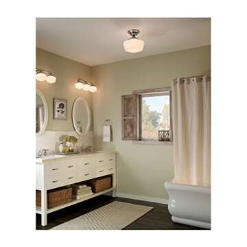 Sea Gull Lighting 44437-05 Academy Wall/Bath Vanity Style Fixture, Two Light, Chrome