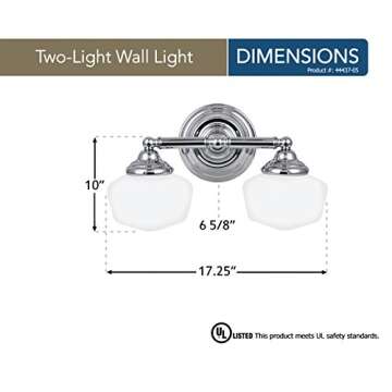 Stylish Sea Gull Lighting Academy Two-Light Fixture