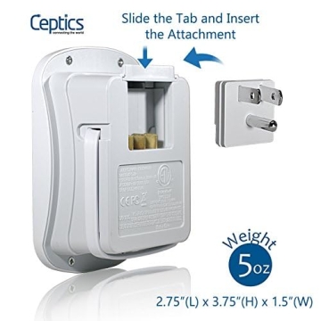 Ceptics Universal Travel Adapter Kit for Worldwide Use