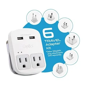 Ceptics Universal Travel Adapter Kit for Worldwide Use