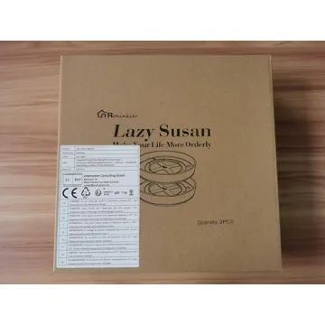 Roninkier Clear Lazy-Susan Turntable Cabinet-Organizer – 2-Pack 9-Inch Lazy Susan Spice-Rack Storage – Plastic Lazy Susan for Fridge Refrigerator Pantry