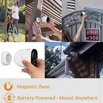 TOUCAN 1080P Wireless Outdoor Waterproof Night Vision Camera, Works with Alexa