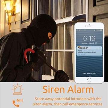 TOUCAN 1080P Wireless Outdoor Waterproof Night Vision Camera, Works with Alexa