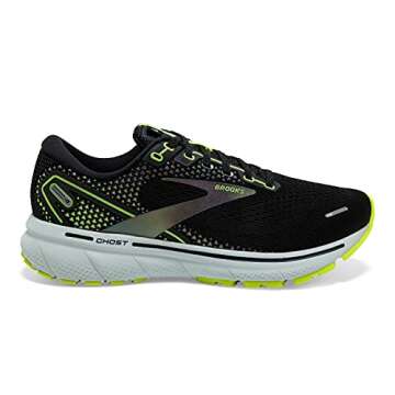 Brooks Women's Ghost 14 Neutral Running Shoe - Black/Nightlife/Spa Blue - 5 Medium