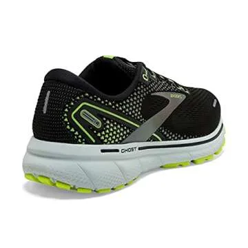 Brooks Women's Ghost 14 Neutral Running Shoe - Black/Nightlife/Spa Blue - 5 Medium