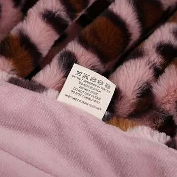 SUCSES Pink Leopard Pattern Blanket Throw for Girls