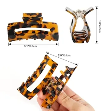 Elegant 8-Pack Medium Acrylic Butterfly Hair Clips