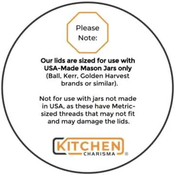 Kitchen Charisma Wooden 4 Mason Jar Lids Wide Mouth (Acacia Wood) - Custom Molded Screw Top Mason Jar Lid Set Storage Lids for Ball Jars Only
