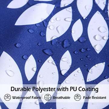 CARRIE HOME Navy Blue Outdoor Throw Pillows Waterproof 18x18 Patio Porch Pillow Covers 18 x 18 Set of 4 Outdoor Patio Decor Aesthetic for RV Garden and Patio Furniture (No Inserts)