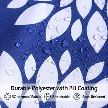 CARRIE HOME Navy Blue Waterproof Outdoor Pillow Covers 18x18