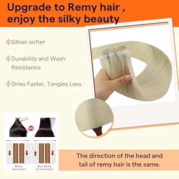 Full Shine Remy Hair Extensions 24 in Platinum Blonde