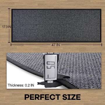 Hargiis Kitchen Rug, Rubber Non Slip Kitchen Rugs Washable, Absorbent Runner Mat for Floor, Machine ...