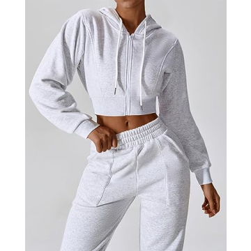 ABOCIW Women's Cozy Two Piece Fleece Outfit for Fall