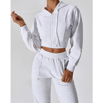 ABOCIW Women's Cozy Two Piece Fleece Outfit for Fall