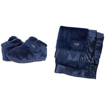 UGG Unisex-Baby Bixbee Boot and Lovey Blanket Infant Gift Set