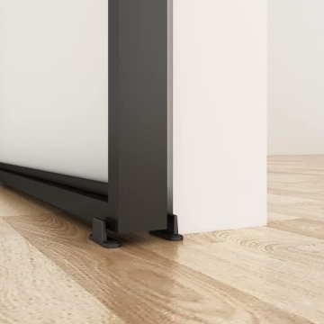 Elegant BARN SMITH Frosted Glass Barn Door with Hardware Kit