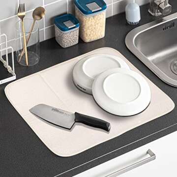 Super Absorbent SINLAND Dish Drying Mats for Kitchen