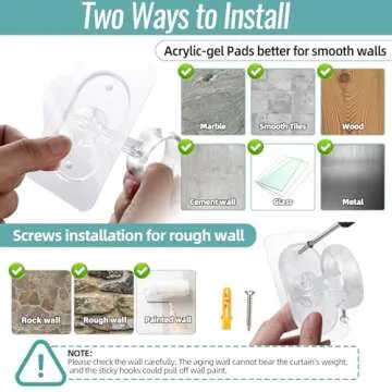 Heavy Duty No Drill Ceiling Mounted Curtain Brackets