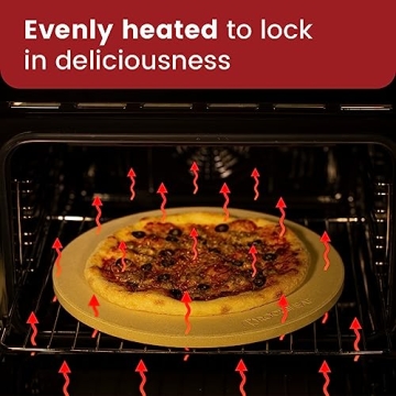 K ROCKSHEAT Pizza Stone for Perfect Homemade Pizza