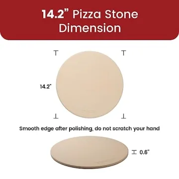 K ROCKSHEAT Pizza Stone for Perfect Homemade Pizza