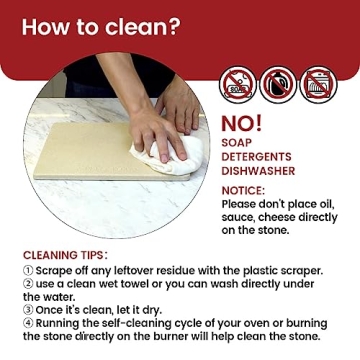 K ROCKSHEAT Pizza Stone for Perfect Homemade Pizza